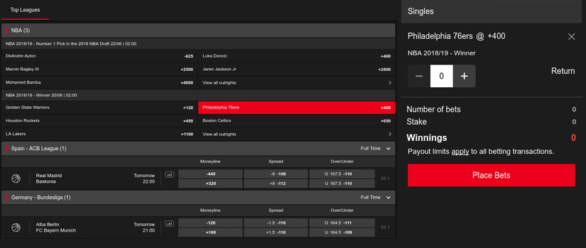 nba outrights bet