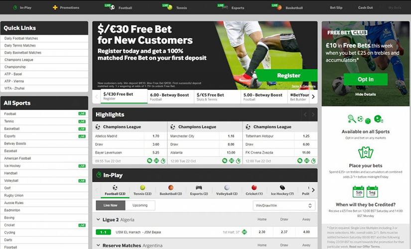 betway screenshot