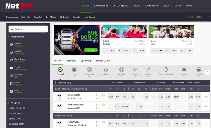 NetBet screenshot